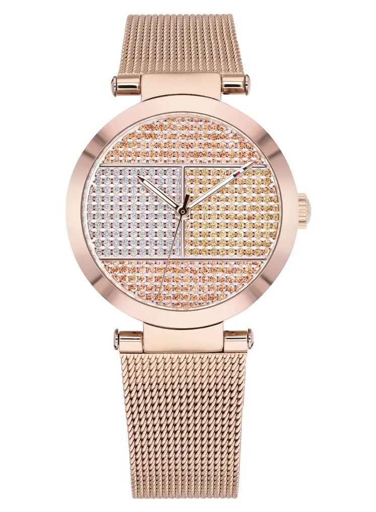 Tommy Hilfiger Women's Rose Gold Dial Stainless Steel Band Watch - 1781868 - Image 1