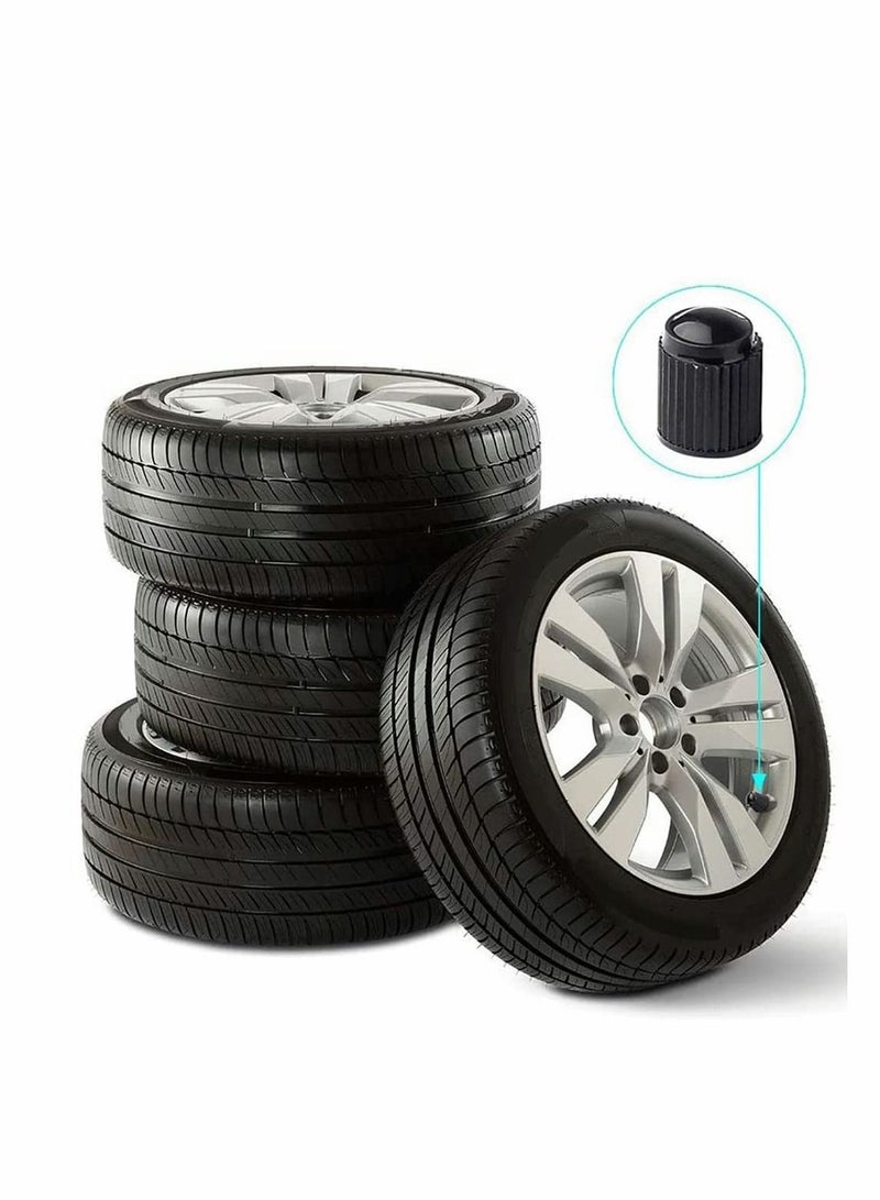 Excefore 8 Pcs Tyre Valve Caps, Plastic Tyre Valve Caps for Schrader Valve, Universal Size Tyre Stem Dust Caps, Wheel Caps for Bicycle, Motorbike, Cars, SUVs and Trucks (Black)  - Image 2