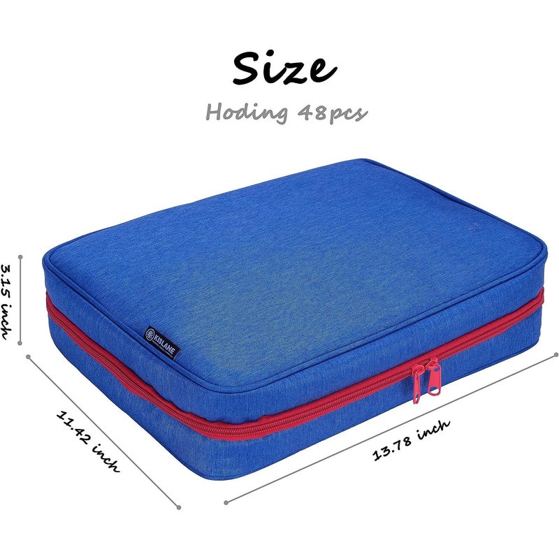 KISLANE Carrying Case for 48 Toy Cars, Kids Toy Cars Storage Case Hold 48 Toy Cars(Bag Only (Blue) - Image 3