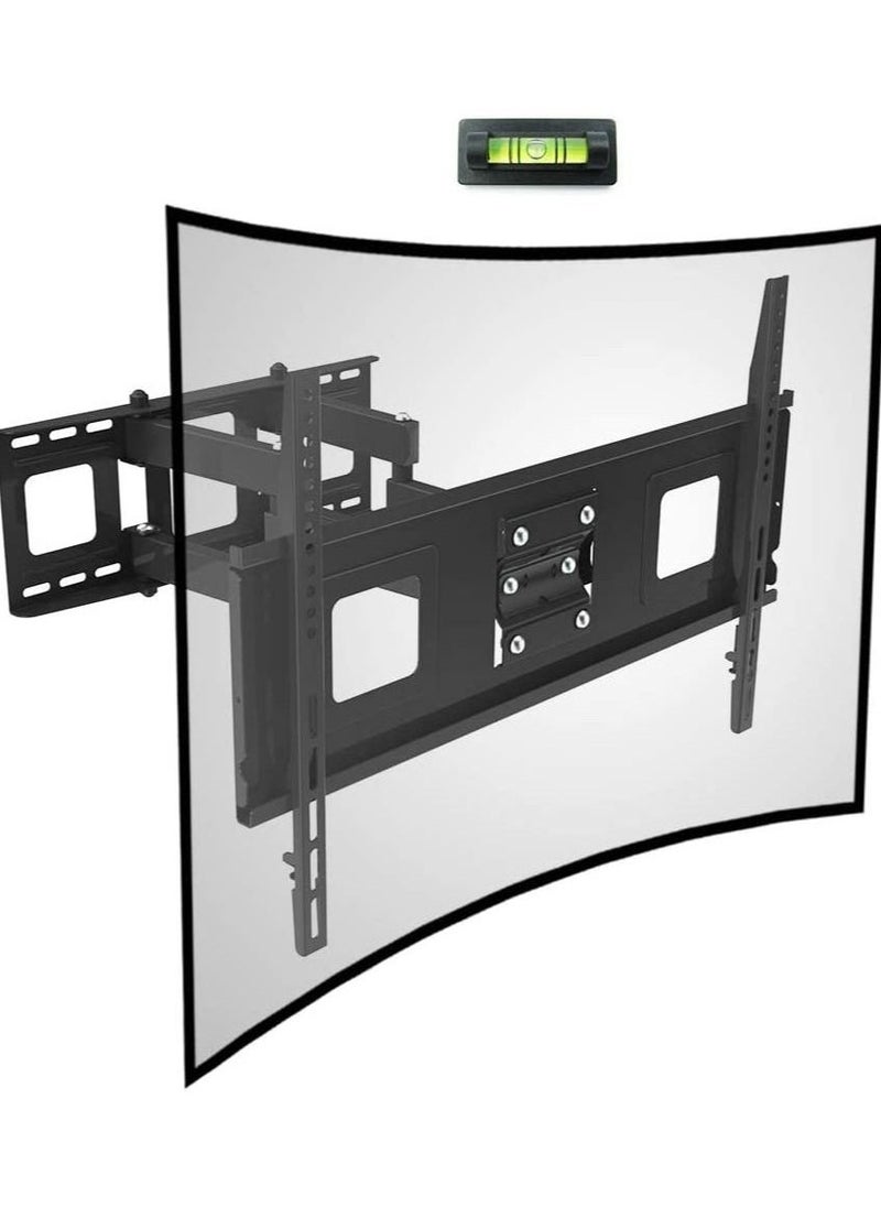 Curved Flat TV Wall Mount TV Bracket for 32-65 inch up to 132lbs VESA 600x400mm with Swivel Articulating Dual Arms - Image 1
