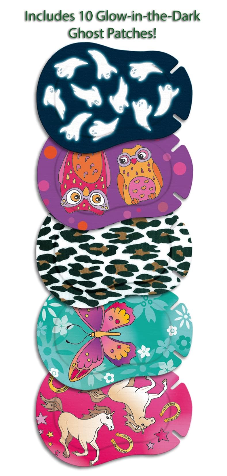Ortopad Ortopad® Bamboo Girls Eye Patches, 50/Box (Regular Size, 4+ yrs) Ghosts/Owls Pack  - Image 3
