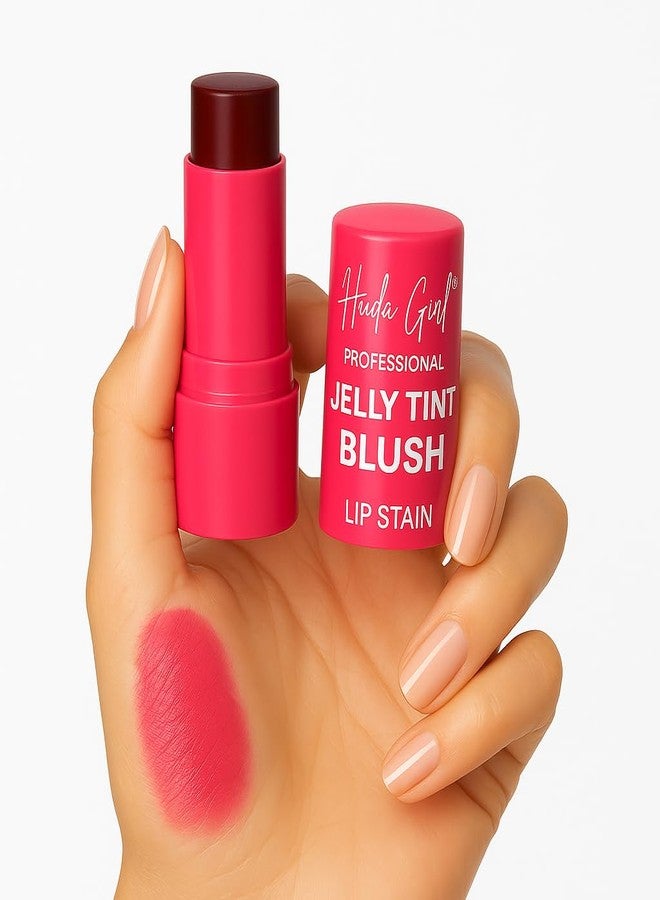 HUDA GIRL PINK Jelly Blush Tint - Hydrating & Lightweight Cream Blush for Cheeks & Lips, Long-Lasting, Blendable Matte Finish Multipurpose Blush Stick for Women (PINK) - Image 3