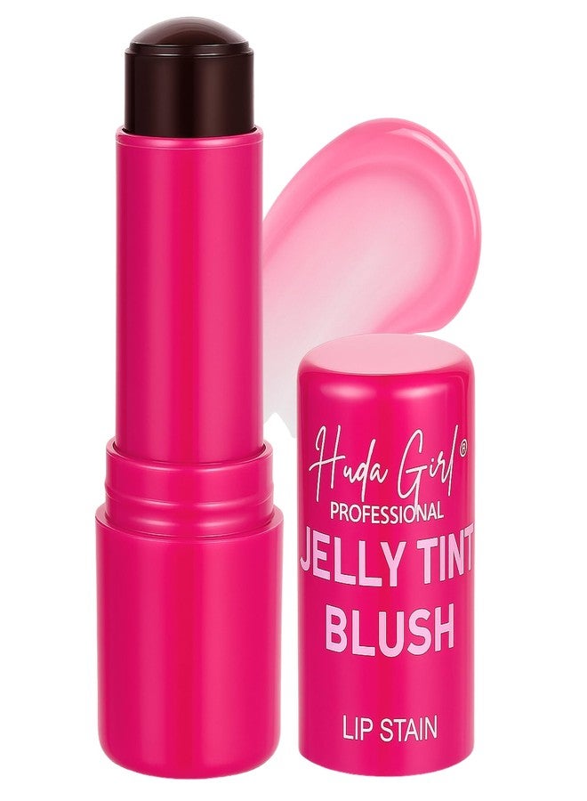 HUDA GIRL PINK Jelly Blush Tint - Hydrating & Lightweight Cream Blush for Cheeks & Lips, Long-Lasting, Blendable Matte Finish Multipurpose Blush Stick for Women (PINK) - Image 1