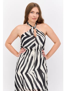 LIPSY Women Abstract Print Maxi Dress, Black  - Image 2