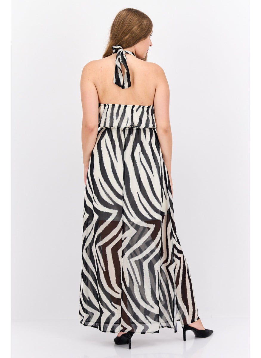 LIPSY Women Abstract Print Maxi Dress, Black  - Image 4