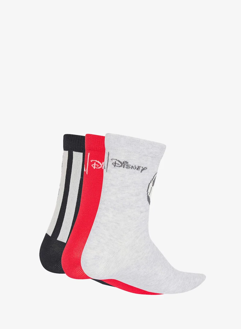 Adidas Kids 3-Pack Tie-Dye Mid Socks