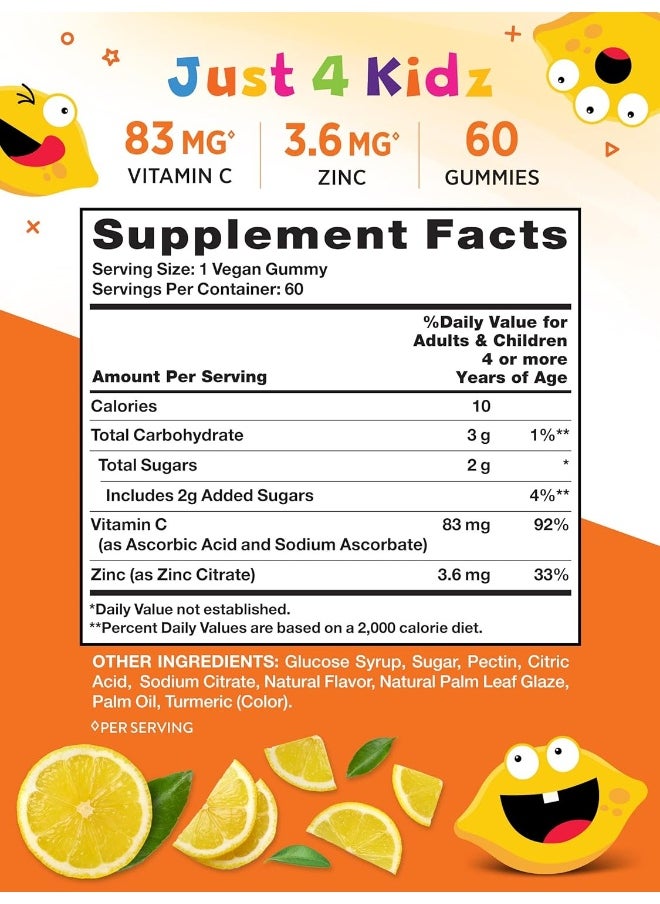 Nature's Truth Nature's Truth Vitamin C Gummies for Kids | with Zinc | 60 Count | Vegetarian, Non-GMO & Gluten Free  - Image 2
