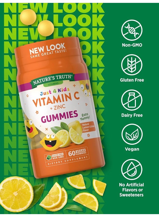Nature's Truth Nature's Truth Vitamin C Gummies for Kids | with Zinc | 60 Count | Vegetarian, Non-GMO & Gluten Free  - Image 4