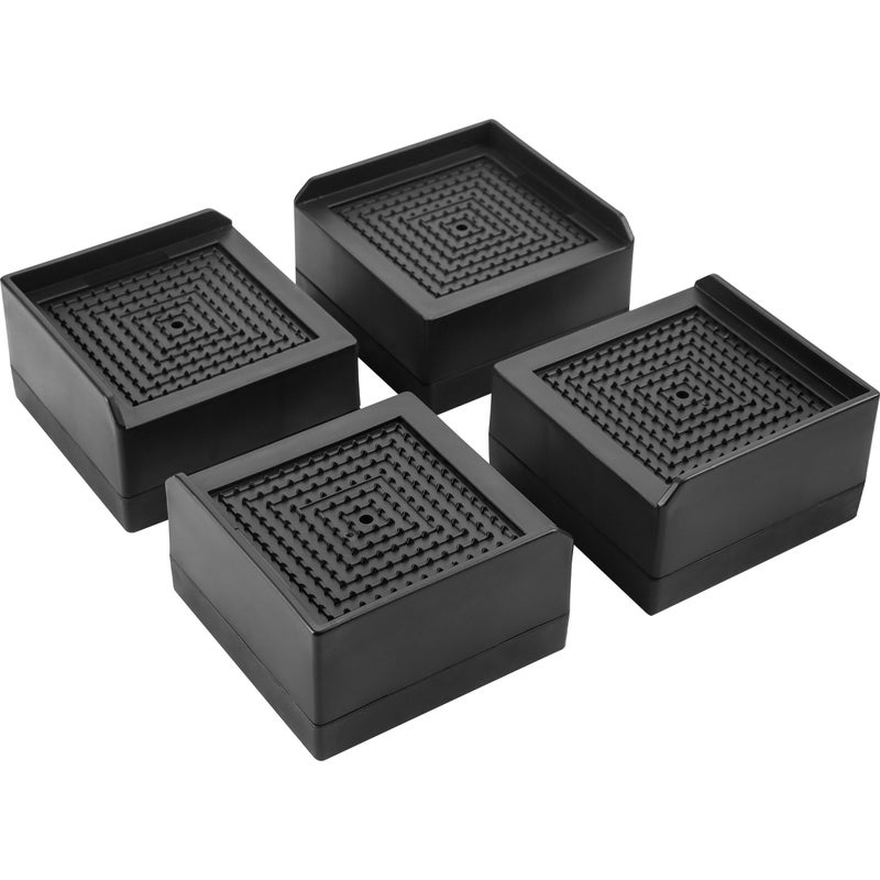 BTSD-home BTSDhome Furniture Risers 15 Inch Bed Lifts Risers Table Leg Extenders Perfect for Couch Chair Table and More 4 Pack Black Square