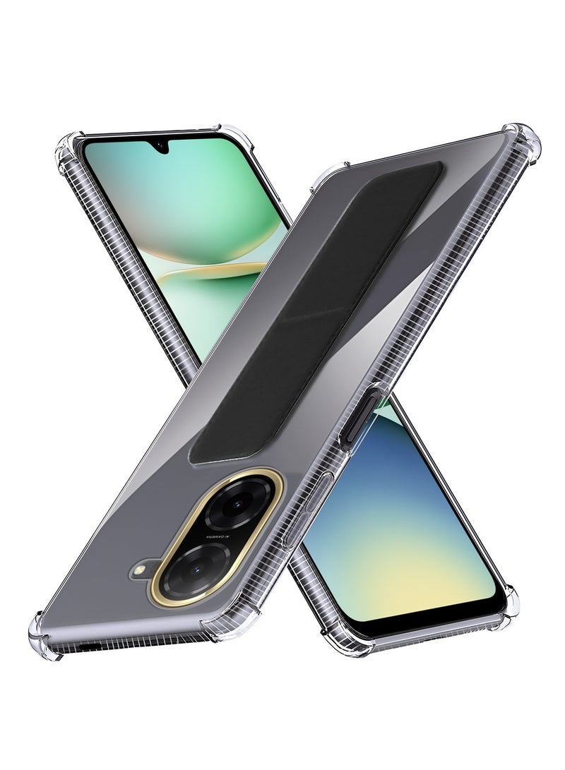 Wtech Xiaomi Redmi A5 4G 2025 TPU Hand Grip Air Pillow Case Cover - Clear/Black - Image 1