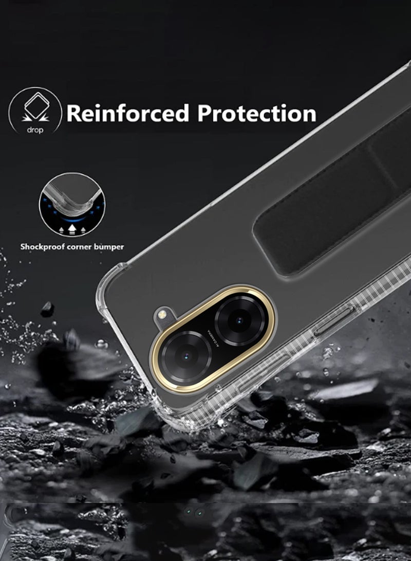 Wtech Xiaomi Redmi A5 4G 2025 TPU Hand Grip Air Pillow Case Cover - Clear/Black - Image 5