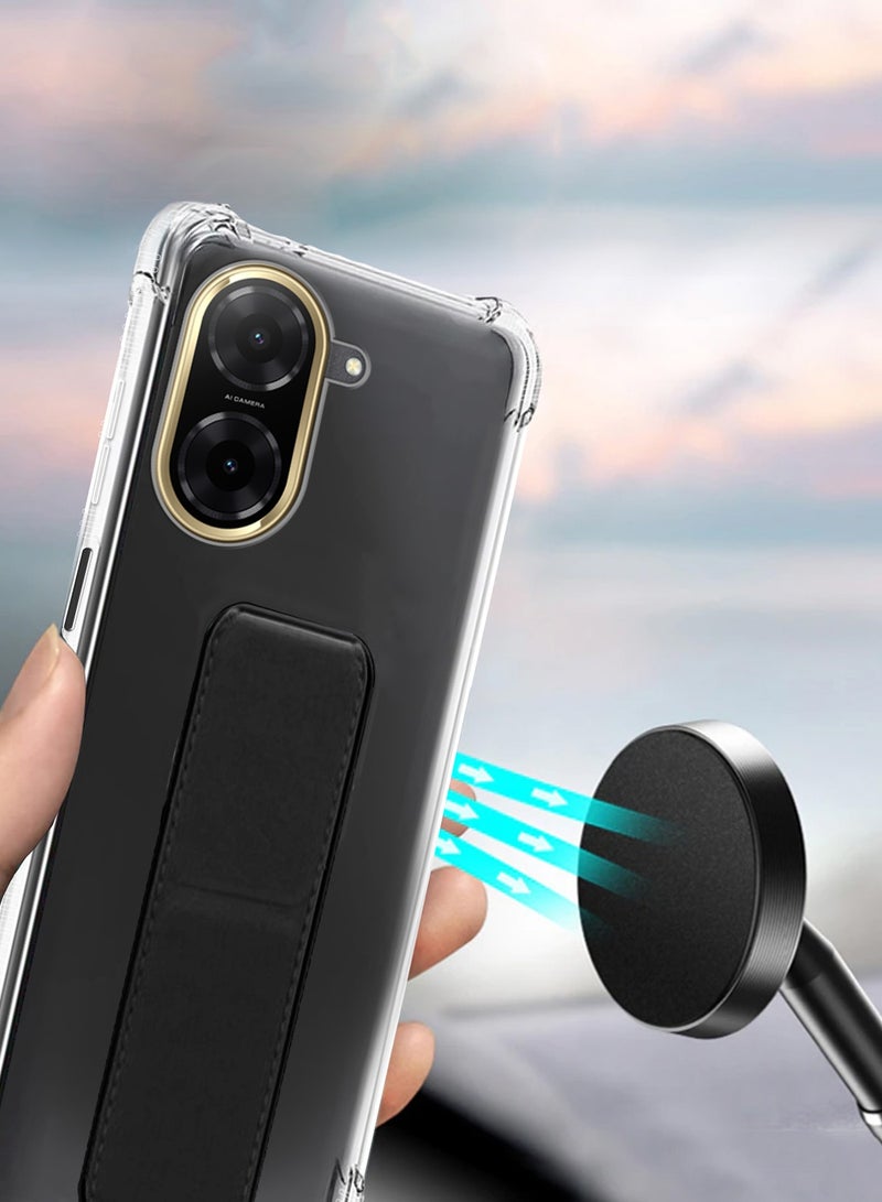 Wtech Xiaomi Redmi A5 4G 2025 TPU Hand Grip Air Pillow Case Cover - Clear/Black - Image 4