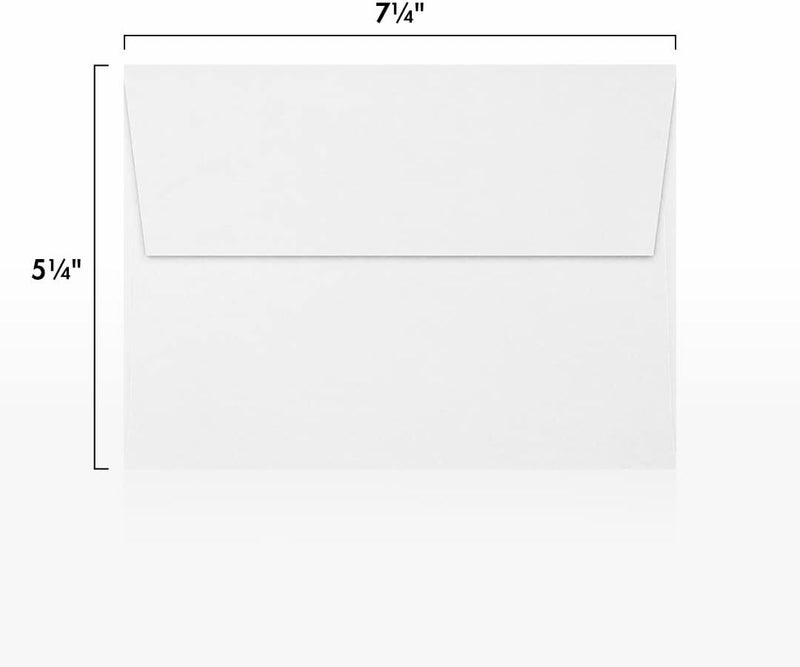 LUXPaper A7 Invitation Envelopes | Peel & Press | 5 1/4" x 7 1/4" | Bright White | 32lb. Paper Weight (80lb. Text) | 50 Qty - Image 3