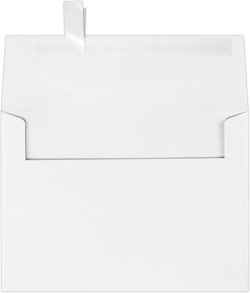 LUXPaper A7 Invitation Envelopes | Peel & Press | 5 1/4" x 7 1/4" | Bright White | 32lb. Paper Weight (80lb. Text) | 50 Qty - Image 1