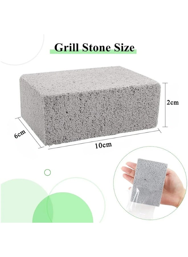 10PCS BBQ Grill Cleaning Bricks, Grey Pumice Stone Grease Remover for Grates & Griddles, 10x6x2cm - Image 3