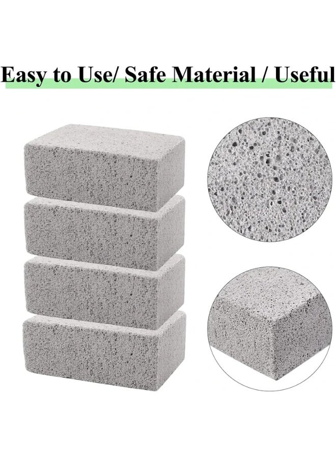 10PCS BBQ Grill Cleaning Bricks, Grey Pumice Stone Grease Remover for Grates & Griddles, 10x6x2cm - Image 4