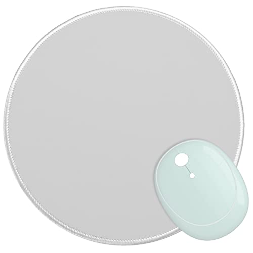 Dapesuom Round Mouse Pad, 8.7 x 8.7 Inch Premium-Textured Washable Non-Slip Rubber Base Cute Small Mouse Mat with Stitched Edge for Men Women Wireless Computer Laptop Gaming Desk Accessories, Gray - Image 1