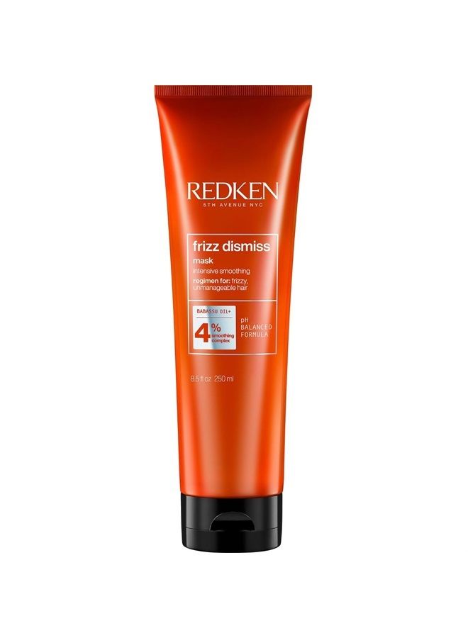 REDKEN ماسك ريدكن فريز ديسميس للعناية المكثفة بالشعر | للشعر غير المنضبط | ماسك شعر مرطب للغاية | خالي من الكبريتات | 8.5 أونصة سائلة (عبوة واحدة) - Image 1