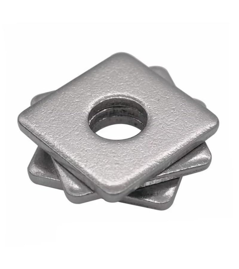 DIN436 Stainless Steel Flat Washer M6x12x1 20Pcs Square Gasket Curtain Wall Shim - Image 1