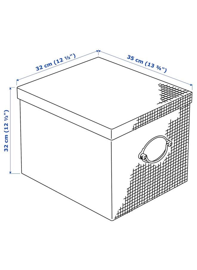 erorex Storage box with lid, grey, 32x35x32 cm  - Image 4