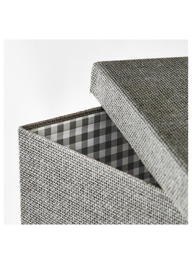 erorex Storage box with lid, grey, 32x35x32 cm  - Image 3
