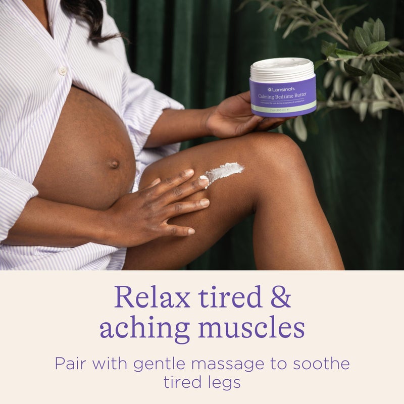 Lansinoh Magnesium Bedtime Butter Body Lotion for Pregnant Moms, Calm Magnesium Lotion for Aching Muscles, Lotion for Women & Soothing Massage, Promote Relaxation, Help Ease Cramps, 7 oz. - Image 4