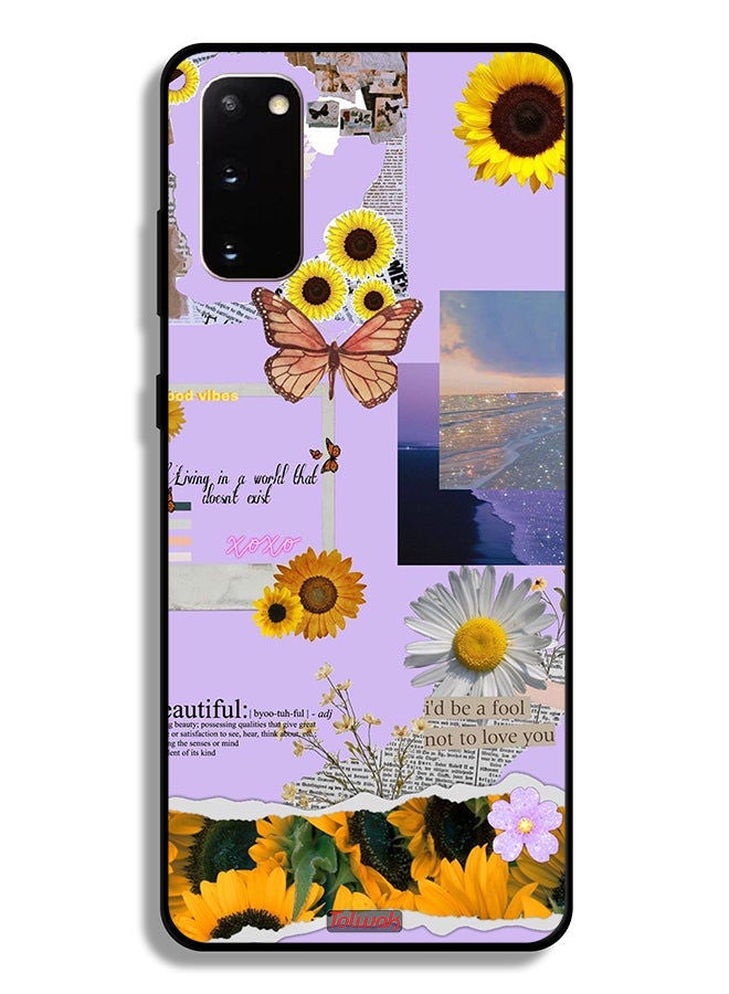 Tolwak Samsung Galaxy S20 5G Protective Case Cover Beautiful Sunflower Stickers - Image 2