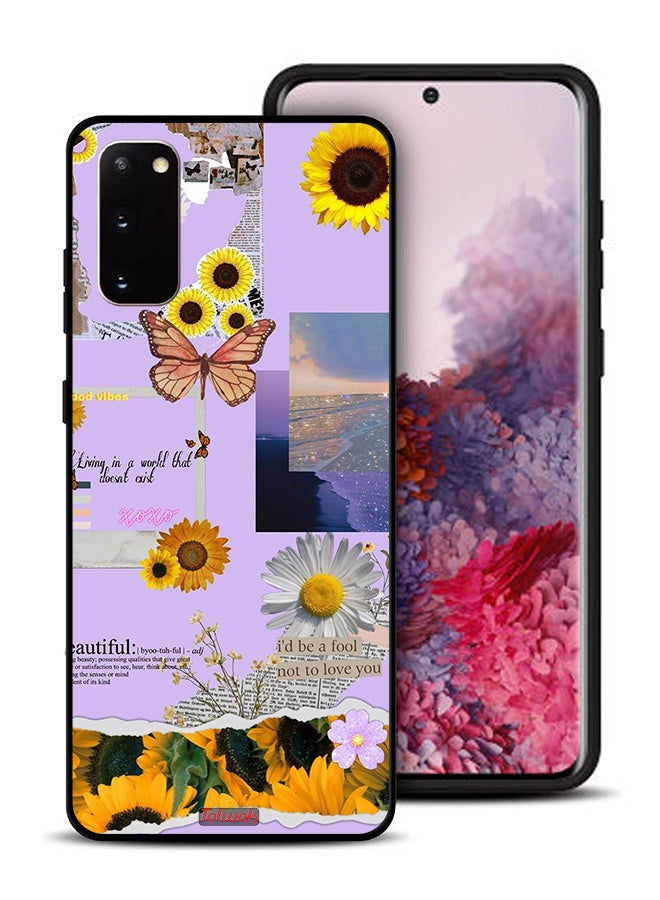 Tolwak Samsung Galaxy S20 5G Protective Case Cover Beautiful Sunflower Stickers - Image 1
