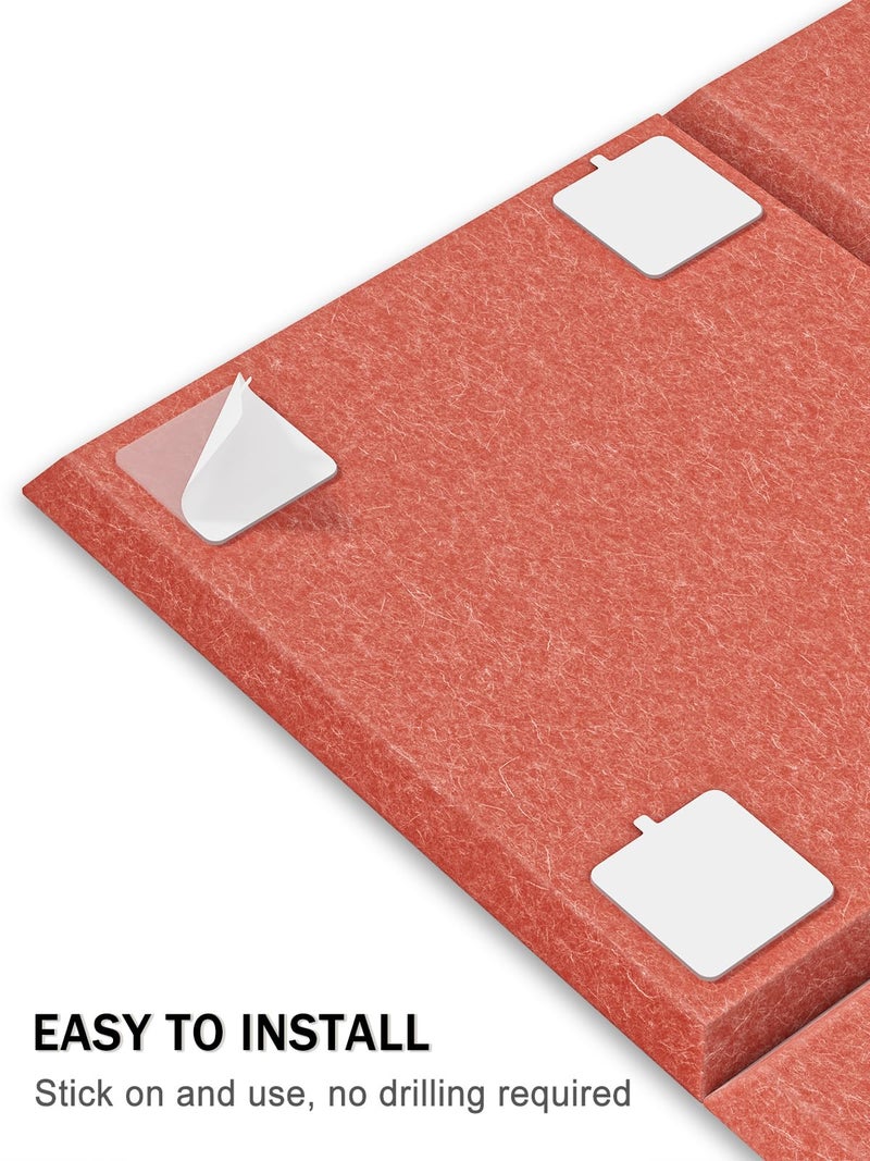 Hsurbtra Cork Board for Wall 24 x 18 Inch, 6 Pack Felt Bulletin Notice Board with Pushpins for Office Home School Farmhouse Wall Decor, Orange - Image 4
