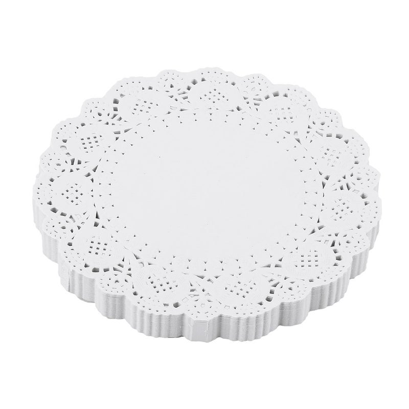 Decora DECORA 55 inch White Round Paper Lace Doilies for Wedding Tableware Decoration 200pcs