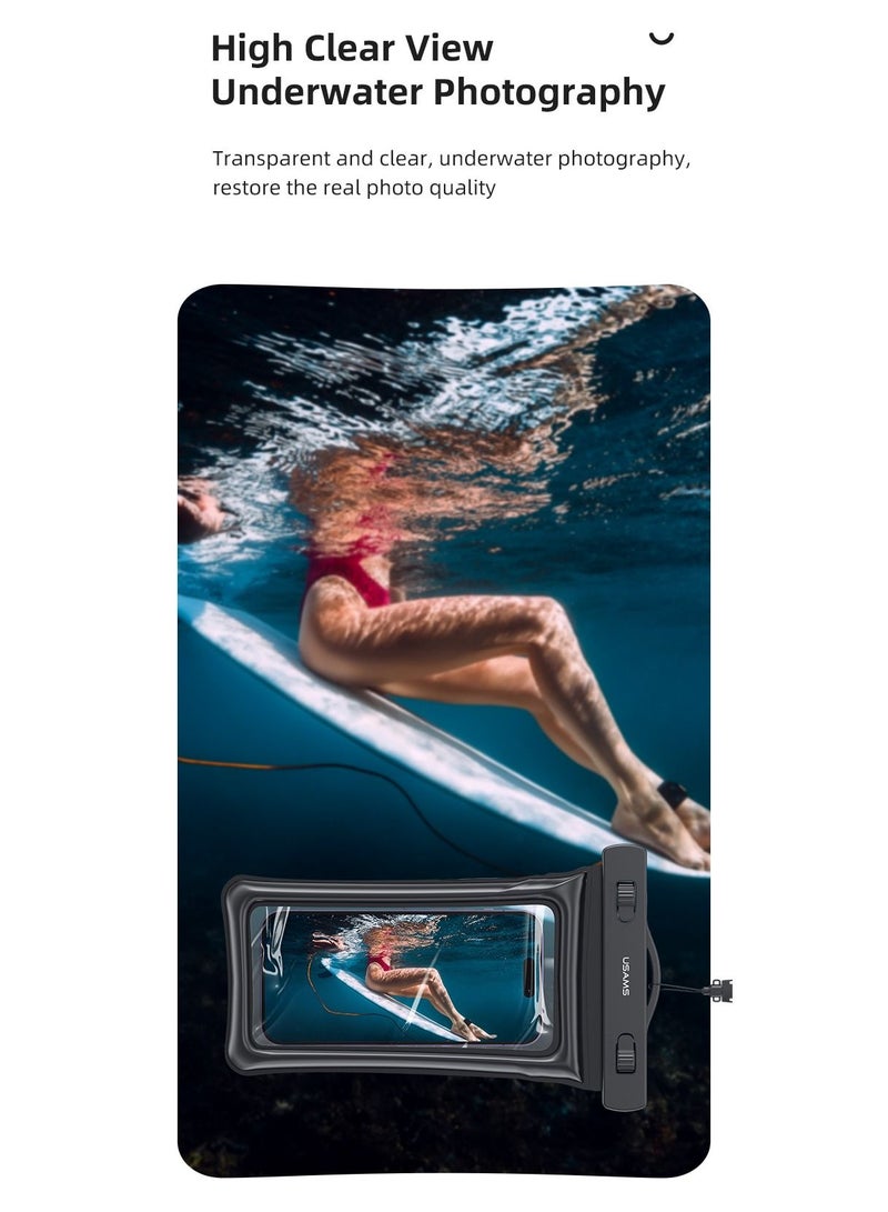 أوسامس USAMS أفضل جودة 6 بوصة الهاتف المحمول للماء حقيبة العائمة وسادة هوائية السباحة حقيبة الحقيبة الهاتف حالة وقائية - Image 5