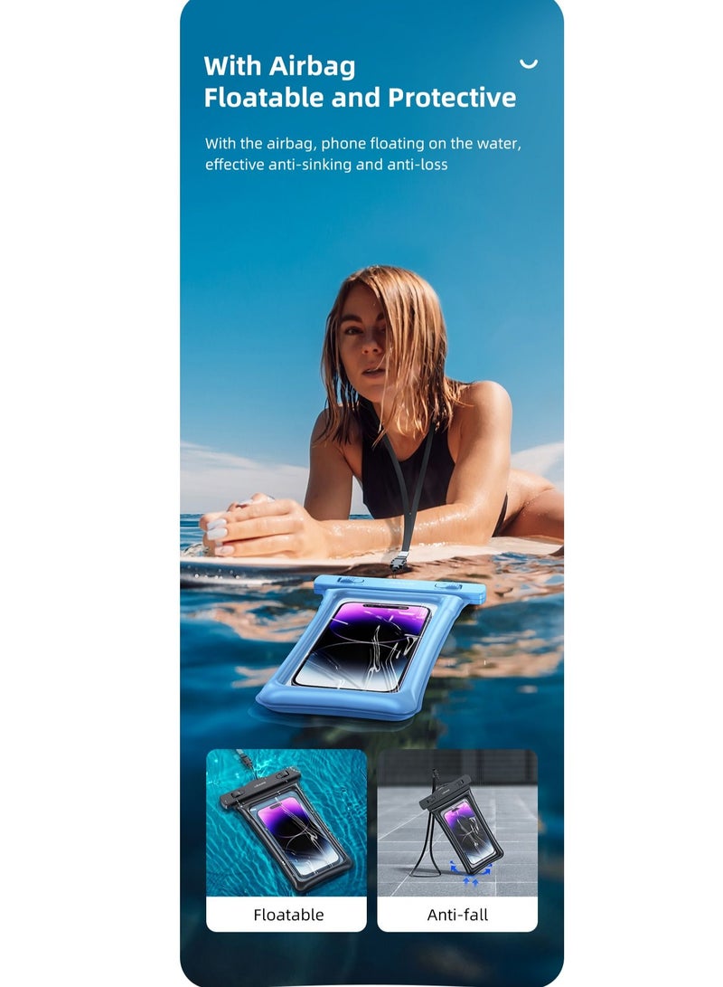 أوسامس USAMS أفضل جودة 6 بوصة الهاتف المحمول للماء حقيبة العائمة وسادة هوائية السباحة حقيبة الحقيبة الهاتف حالة وقائية - Image 3