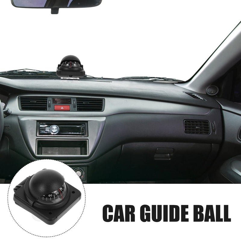 Adjustable Declination ABS Car Compass Ball with Dashboard Mount for Auto Boat Navigation - Image 4