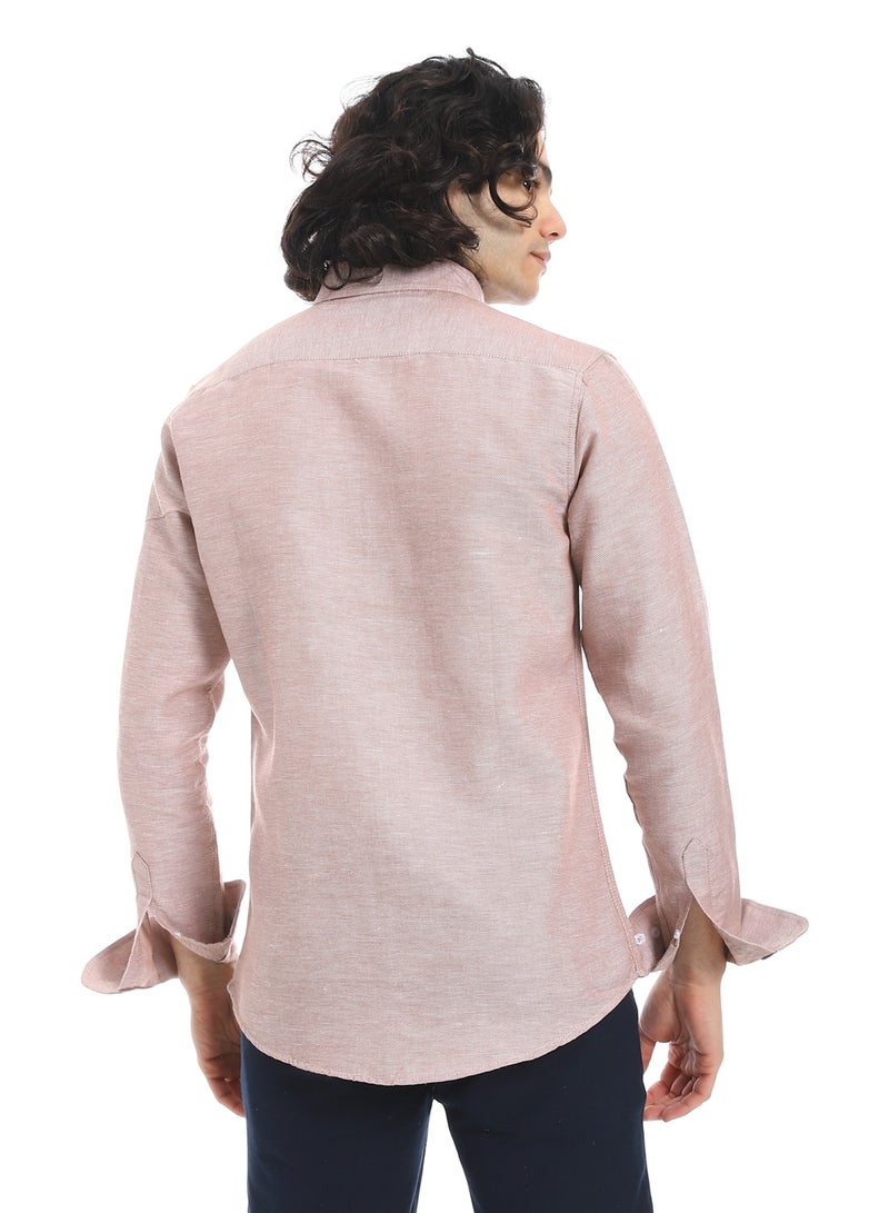 Andora Pique Long Sleeve Shirt_Light Taupe - Image 3