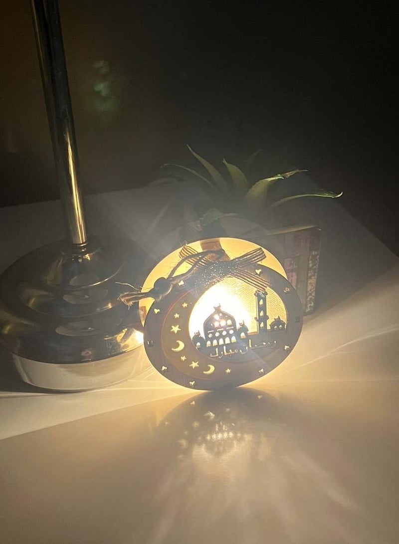 سي او أرماء تعليقة خشبية ال اي دي  زينة رمضان تحوي عبارة رمضان كريم - Image 4