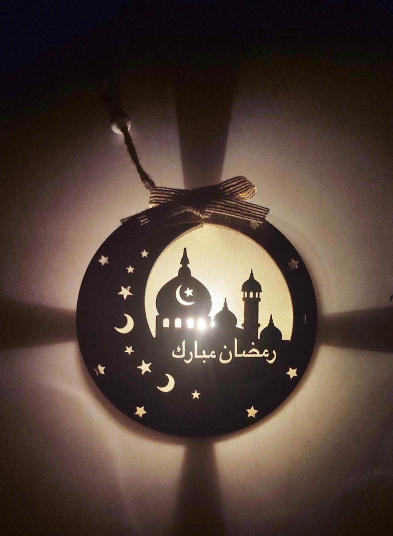 سي او أرماء تعليقة خشبية ال اي دي  زينة رمضان تحوي عبارة رمضان كريم - Image 3