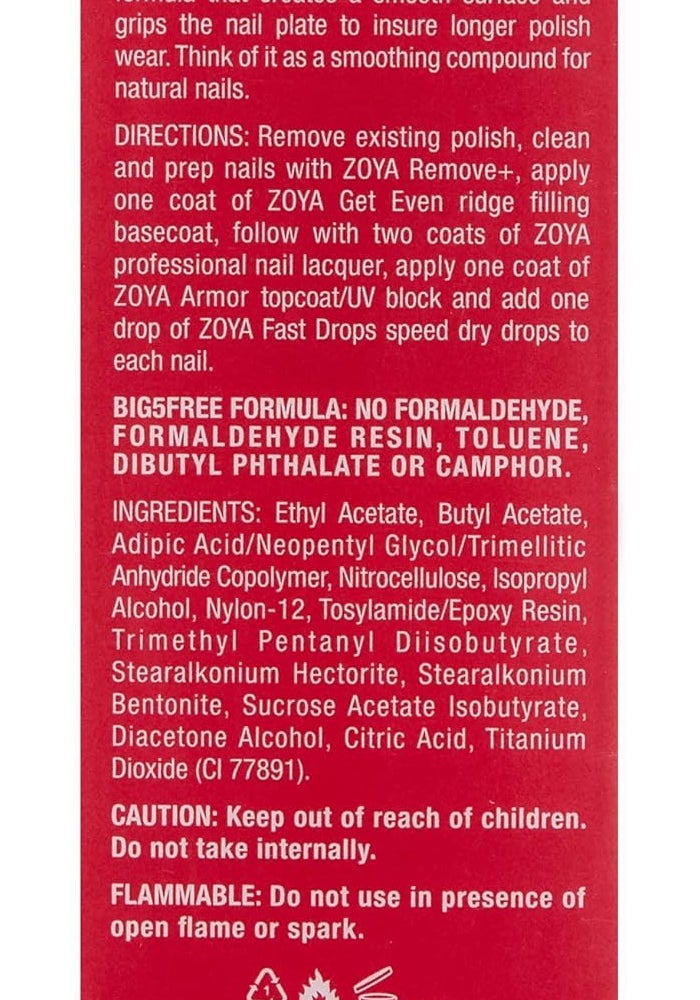 ZOYA Get Even Ridge Filling Basecoat - Non-Toxic Nail Treatment, 0.5 Fluid Ounce - Image 3
