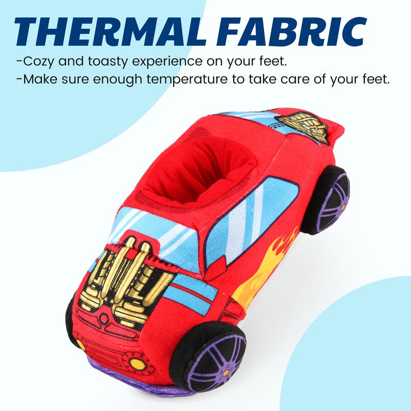 Lucky Kids Kids Cute Cartoon Plush Slippers – Soft Warm Fuzzy Indoor Shoes with Anti-Slip Sole, Cozy Winter Slippers for Boys and Girls - Image 2