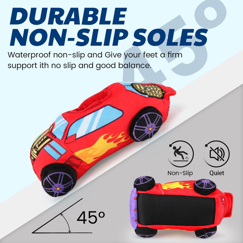 Lucky Kids Kids Cute Cartoon Plush Slippers – Soft Warm Fuzzy Indoor Shoes with Anti-Slip Sole, Cozy Winter Slippers for Boys and Girls - Image 4