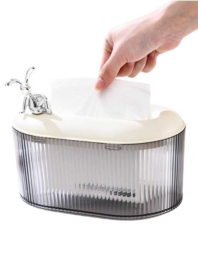 FALMER Rectangular Rabbit-Shaped Tissue Box Stylish Tissue Dispenser for Home And Bathroom  - Image 1
