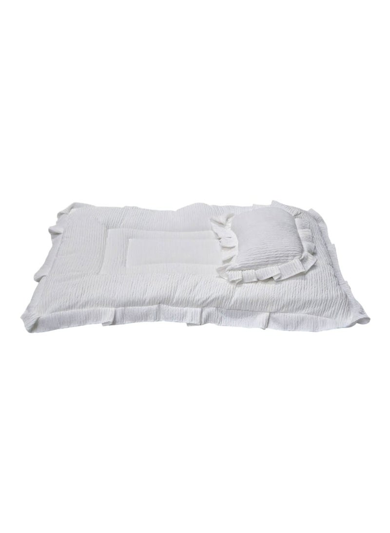 BABYCARA Baby Bed with Thick Mattress Pillow for Newborn Babies 80x55cm  - Image 2