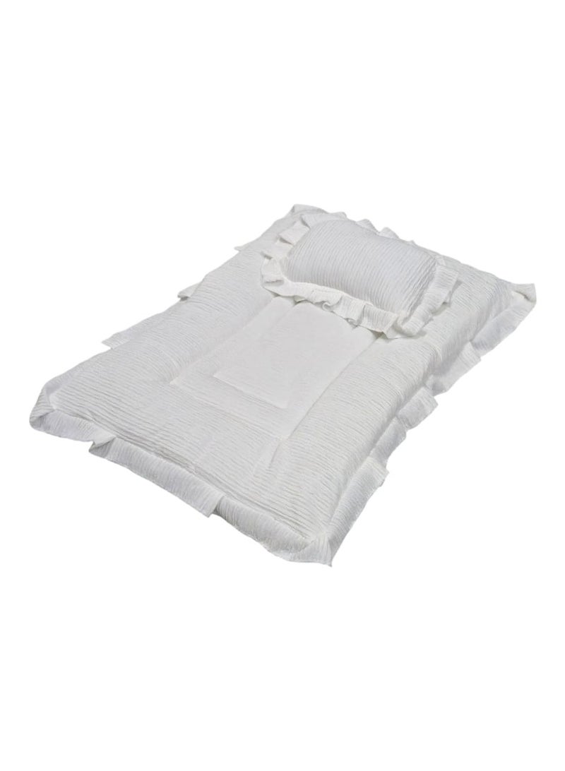 BABYCARA Baby Bed with Thick Mattress Pillow for Newborn Babies 80x55cm  - Image 3
