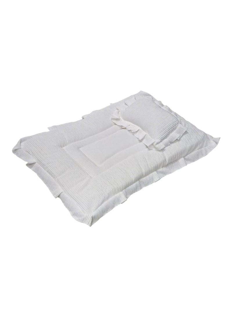 BABYCARA Baby Bed with Thick Mattress Pillow for Newborn Babies 80x55cm  - Image 1