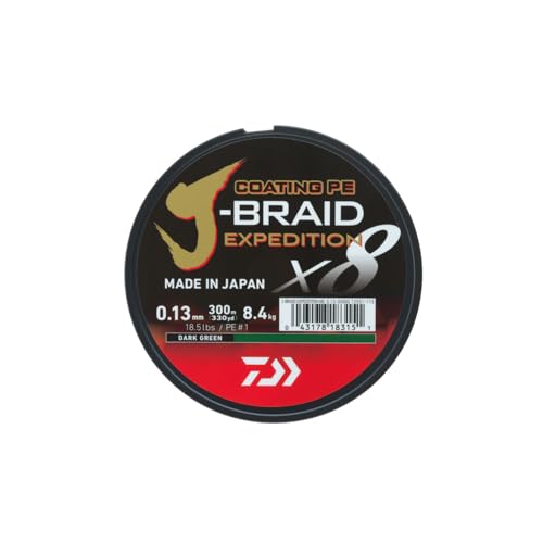 DAIWA JBraid Expedition X8E 022mm 195kg431lbs 165yds Dark Green Braided Fishing Line - Image 1
