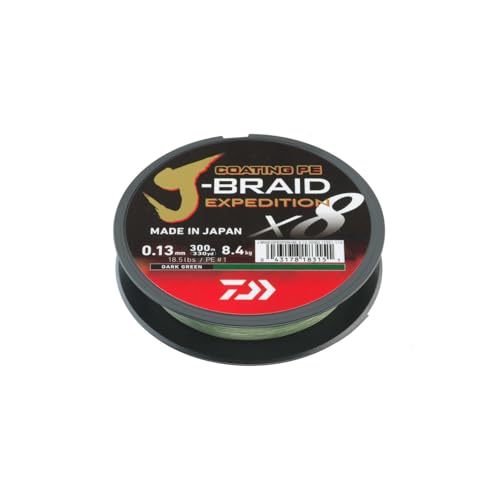 DAIWA JBraid Expedition X8E 022mm 195kg431lbs 165yds Dark Green Braided Fishing Line - Image 3