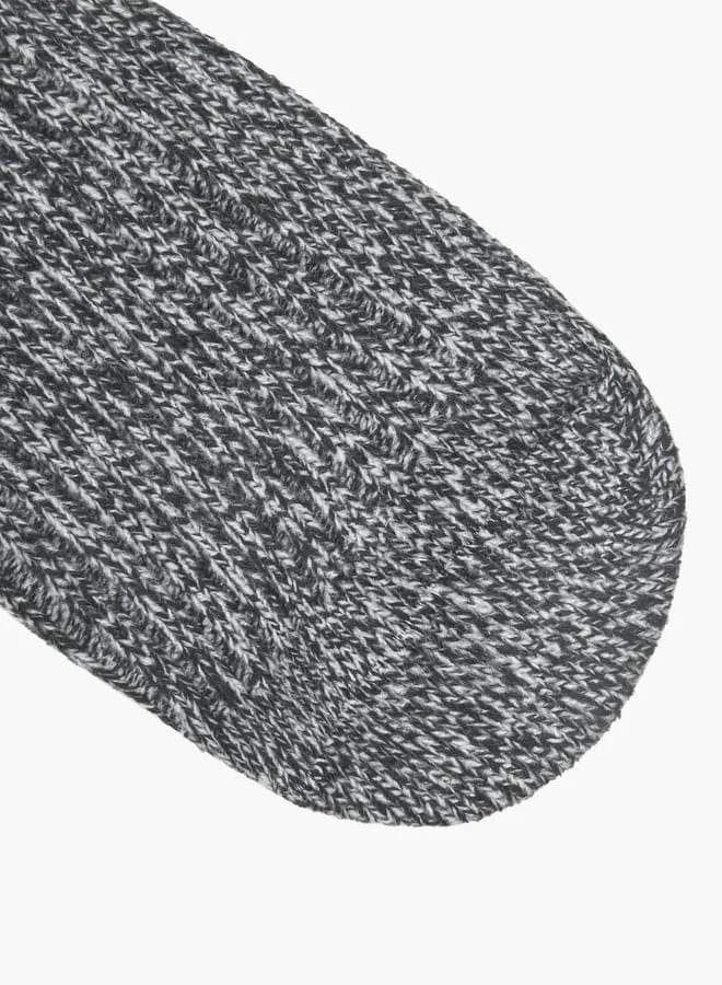 Lee Cooper Textured Crew Length Socks - Set of 2