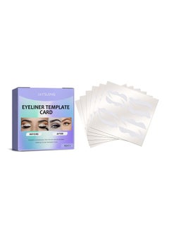 General Multifunctional Eye Makeup Aid Card, Reusable Eyeliner Stencils Eyeshadow Eyeliner Eyebrow Template Makeup Card for Eyeliner Eyeshadow Eyebrow Extensions 