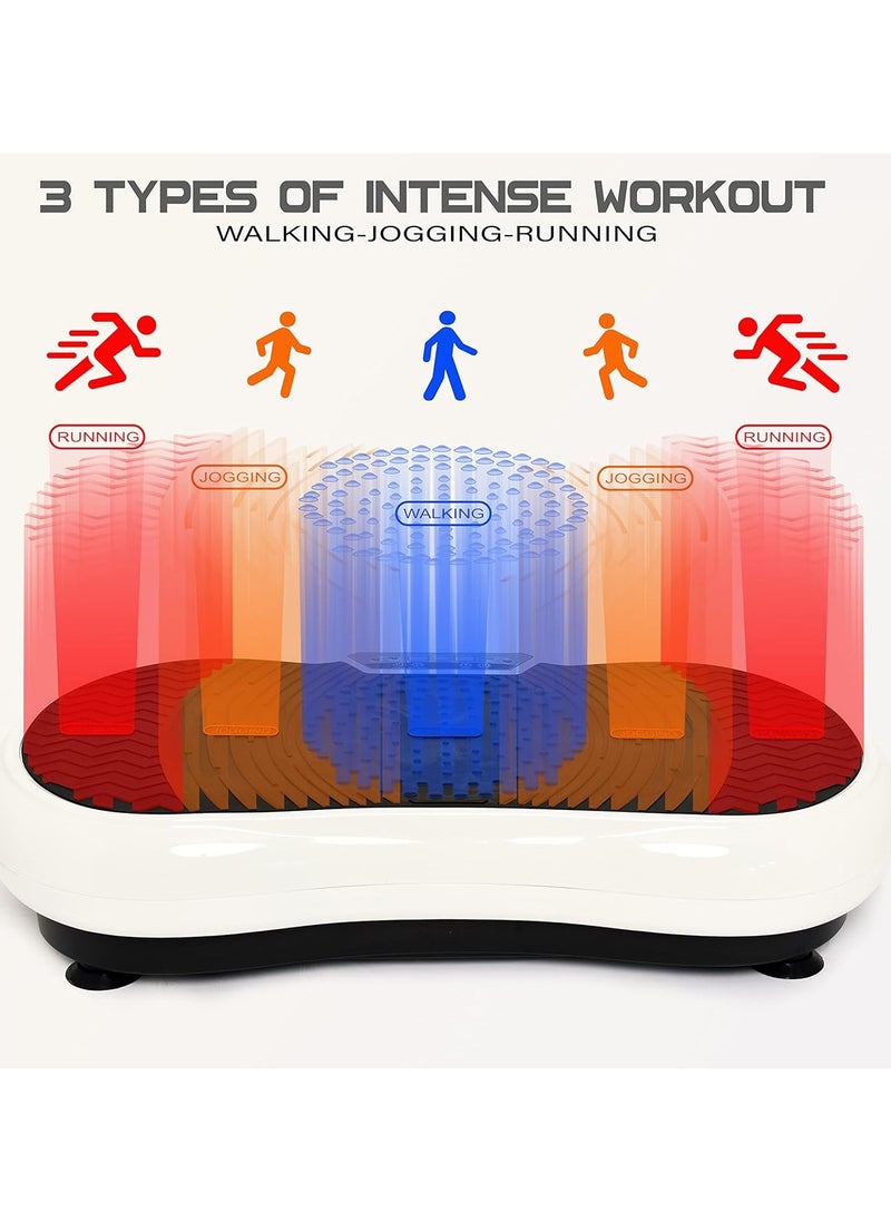 DubaiGallery Vibration Power Plates, Vibration Plate Machine, Supports Bluetooth & USB Connect, 2 Resistance Bands, Vibration Fitness Trainer For Weight Loss & Body Toning, 300lb Max Load.  - Image 3