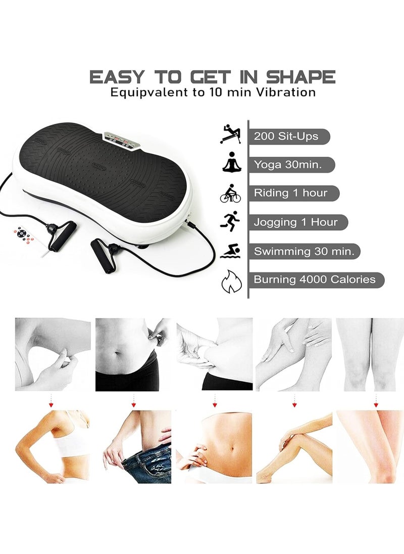 DubaiGallery Vibration Power Plates, Vibration Plate Machine, Supports Bluetooth & USB Connect, 2 Resistance Bands, Vibration Fitness Trainer For Weight Loss & Body Toning, 300lb Max Load.  - Image 4