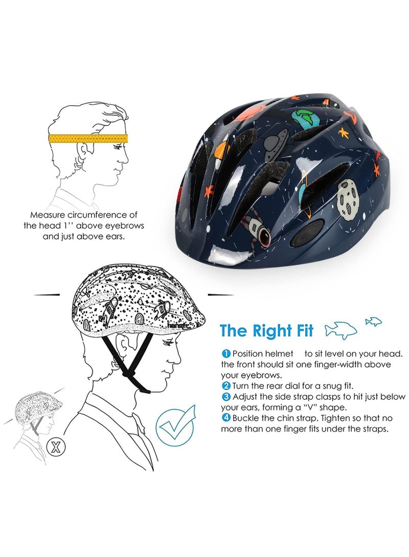 Kids Bike Helmet, Toddler Helmet Adjustable Uni, Toddler Bike Helmet Aged 3-8 Years Old, For Skating, Bike, Scooters and more - Image 2